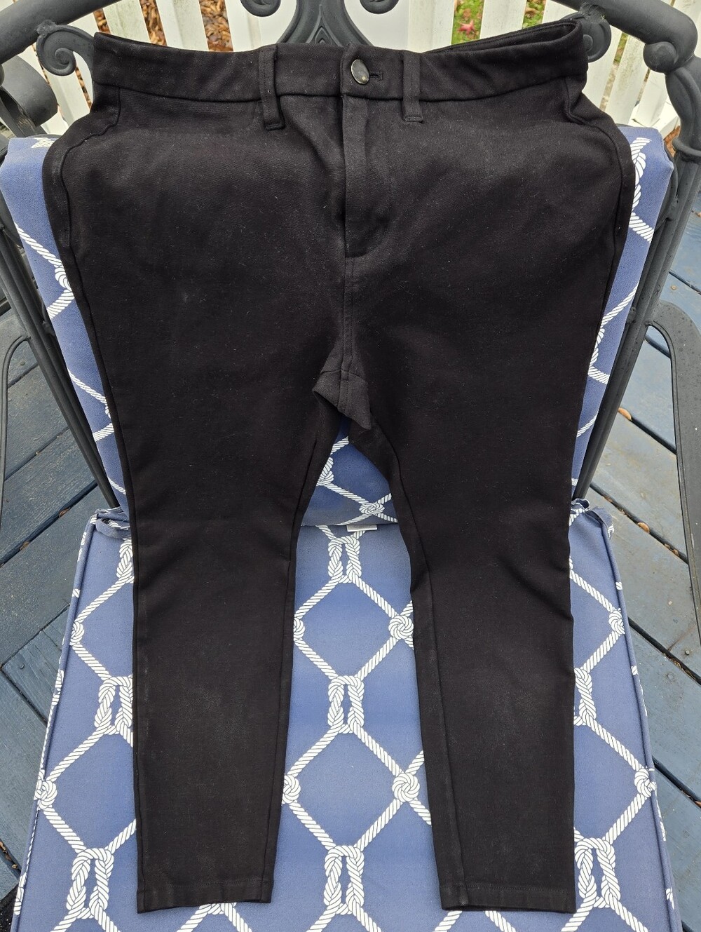 LC Lauren Conrad Super Skinny Ponte Ankle Pants Black Stetch Pockets Women's M